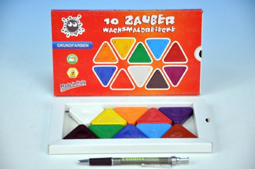 Voskové pastelky trojboké magické BASIC 10ks — foto 1