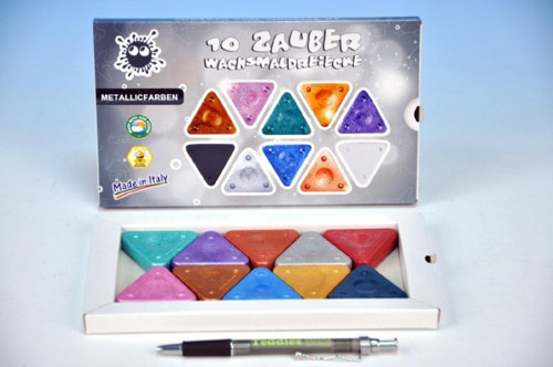Voskovky magické trojboké Metallic 10ks