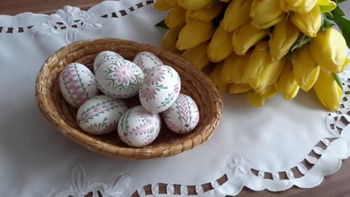 Kraslice bílé - barevný vosk — foto 1