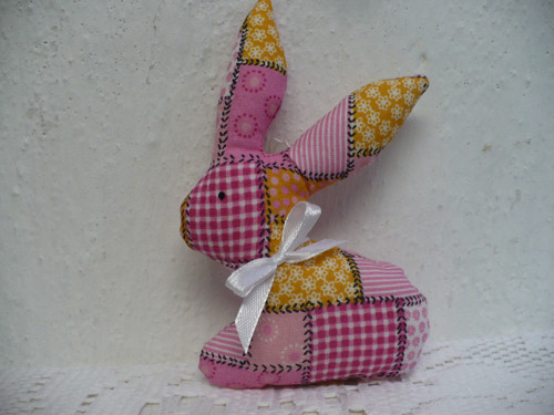 Zajíček - růžový patchwork — foto 1