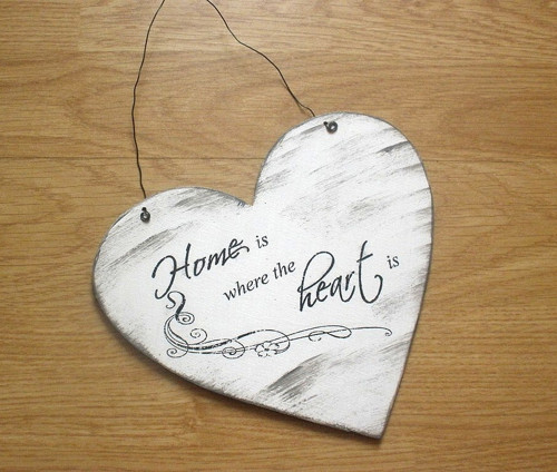 Závěsné srdíčko Home is where.... — foto 1