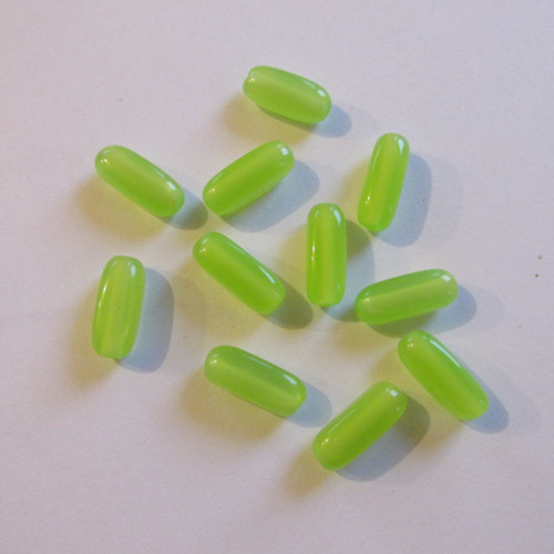 Korálky kvádr 5x15mm plast 30ks