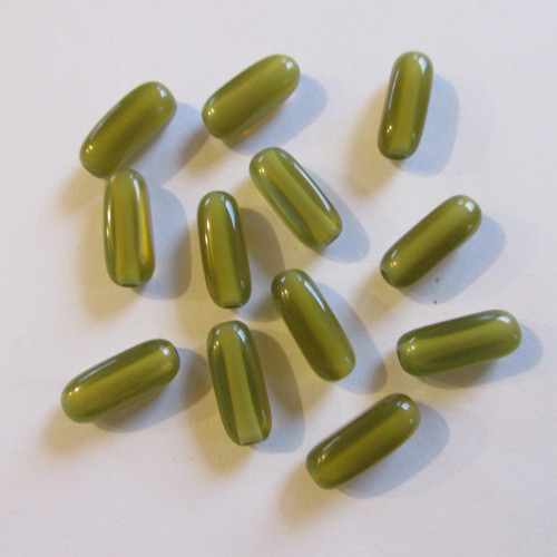 Korálky kvádr 5x15mm plast 30ks