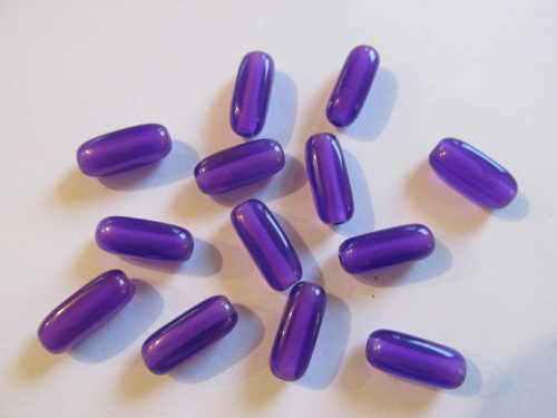 Korálky kvádr 5x15mm plast 30ks
