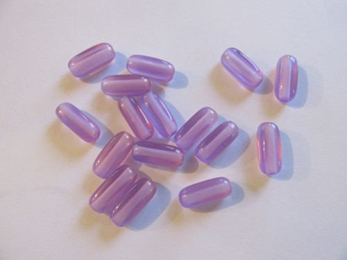 Korálky kvádr 5x15mm plast 30ks