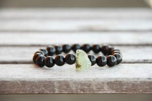 Náramok onyx/prehnit — foto 1
