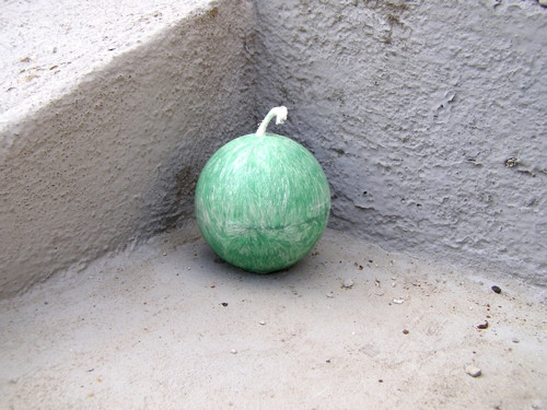Vonná svíčka - malá koule - zelená