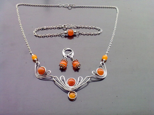 Chirurgická ocel a Topaz orange -sada — foto 1