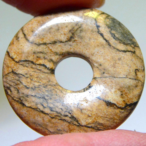 J221 Jaspis obrázkový - donut 30mm — foto 1