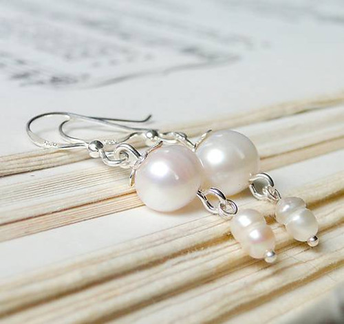 Water Pearls & Silver 925 / Náušnice Ag925