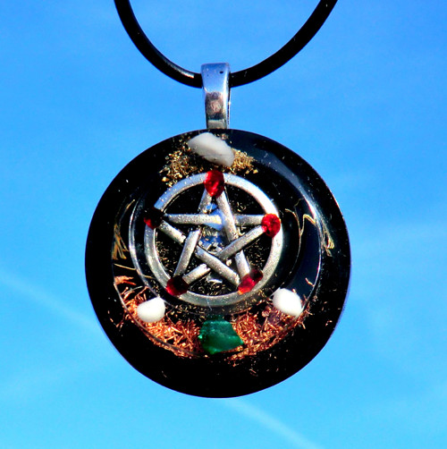 Pentagram * Malachit / Amuletový šperk / Ochrana — foto 1