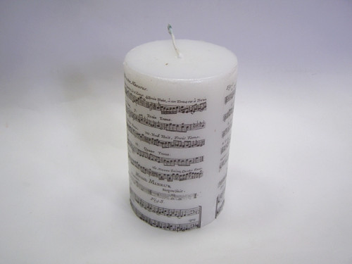Svíčka válec 13 x 8 cm - Noty