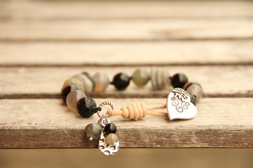 Bohemian náramok labradorit/onyx — foto 1