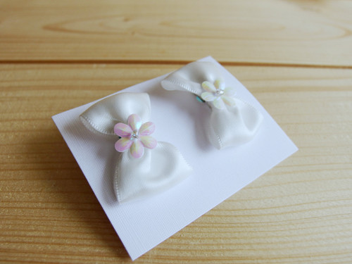 Mini sponky 2ks - romantické bílé — foto 1