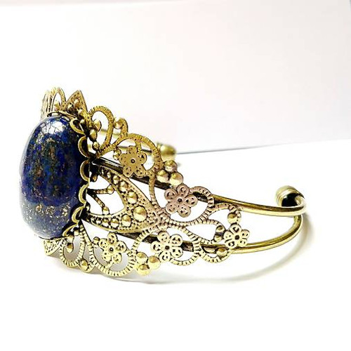 Vintage Lapis Lazuli / Náramek s lapisem lazuli