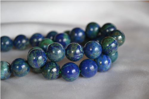 Lapis lazuli s malachitom 8mm — foto 1