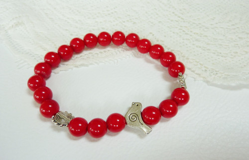 Náramek romantický s prtáčkem — foto 1