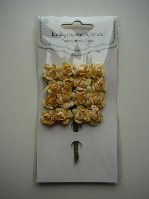 Papírové květy 16 ks, 2 cm