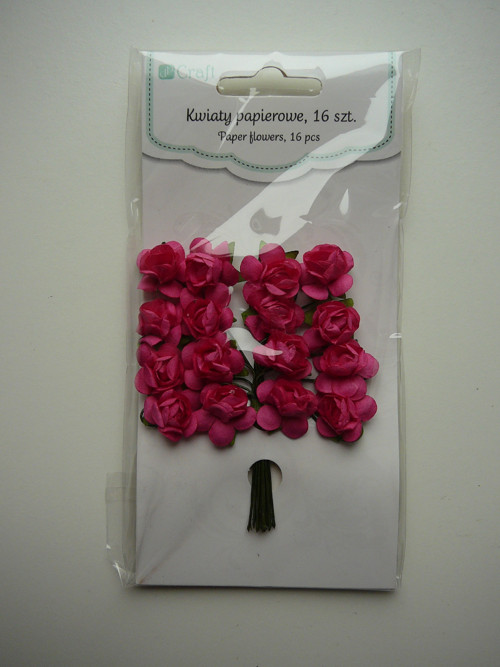 Papírové květy 16 ks, 2 cm — foto 1