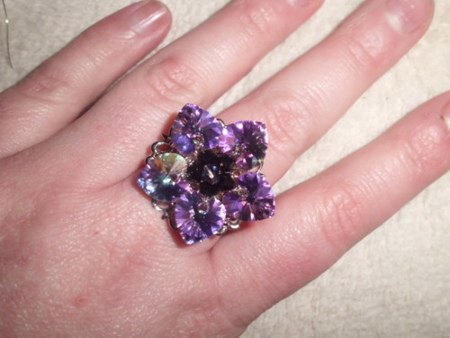 Prsten SWAROVSKI květ — foto 1