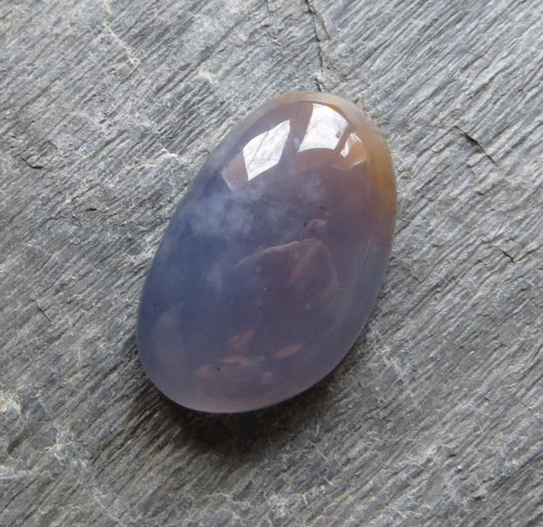 Modrý chalcedon Namibie, kabošon č. B6 — foto 1