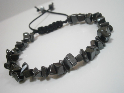 "Hematit" - náramek (macramé) - Unisex — foto 1