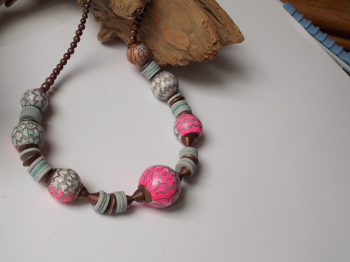 Korále "grey-pink" — foto 1