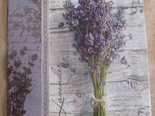 Ubrousek na decoupage Levandulová snítka