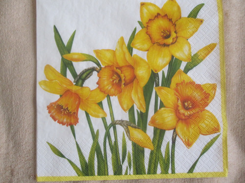 Ubrousek na decoupage Narcisy, 1ks