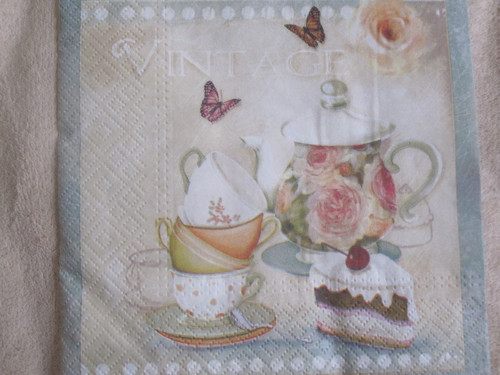 Ubrousek na decoupage Vintage cukrárna, 1ks