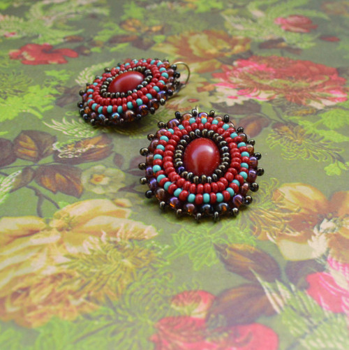 Red -Turquoise earrings n.3 — foto 1
