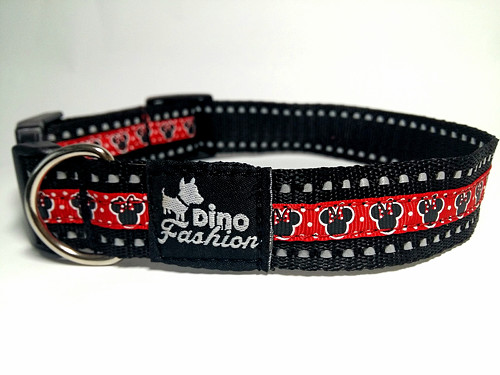 Reflexní obojek Dinofashion Red Mickey — foto 1