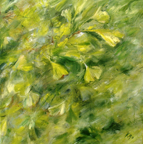 Před polednem - olej na plátně 30x30 — foto 1