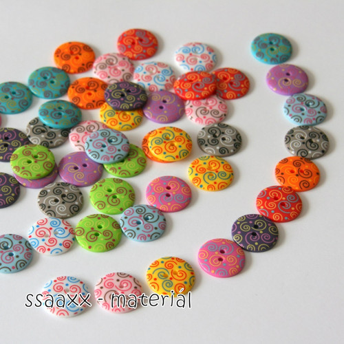 Plastový knoflík ~ 23 mm ~ mix barev ~ 2ks