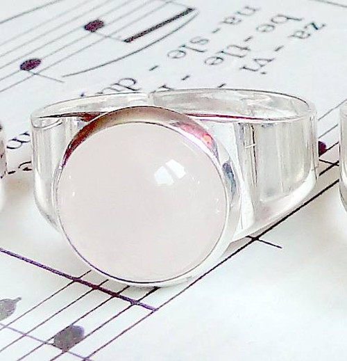 Simple Rose Quartz / Prsten s růženínem — foto 1