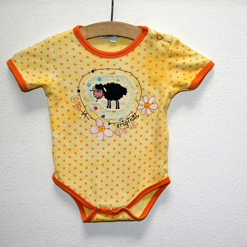 Body s textilní aplikací 0-6 měsíců — foto 1