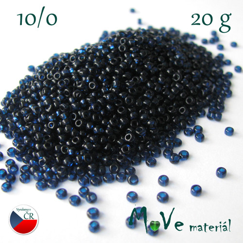 Český rokajl 10/0, 20g, modrý — foto 1