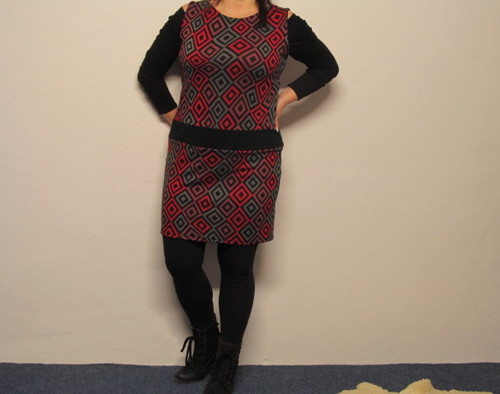 Šatová sukně *chaos bordó* — foto 1