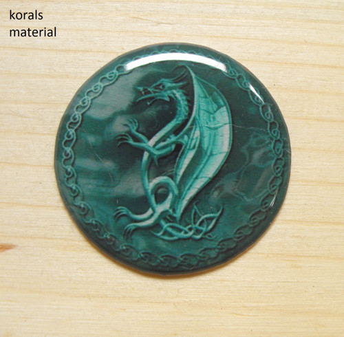 2952 Kabošon DRAK modrozelený 28 mm — foto 1