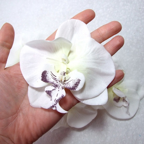 Květy orchidejí 4 ks bílé — foto 1