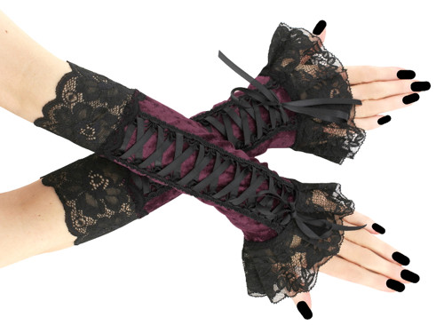 Dámské rukavice gothic sametové 0535B