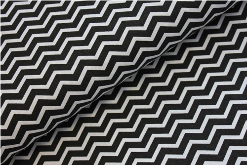 Bavlněná látka : Mini chevron- černá — foto 1