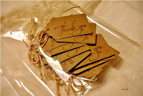 THANK YOU visačky - s provázkem (10ks)