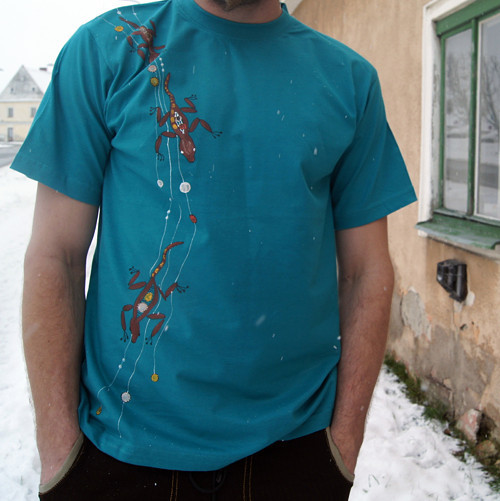 Triko ještěří vel.XXL světle modré — foto 1