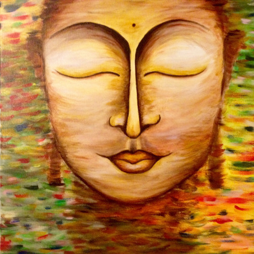 Budha na hladine farieb — foto 1