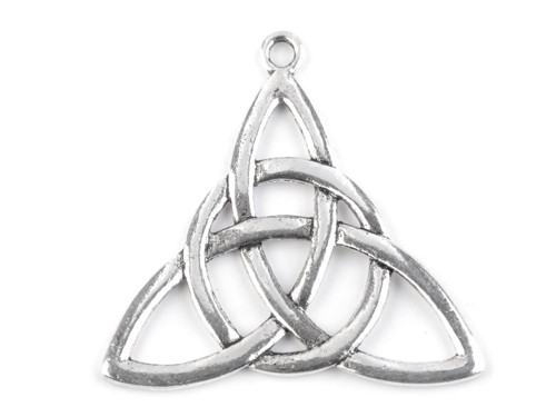 Přívěsek triquetra 44x49mm (1ks) - platina
