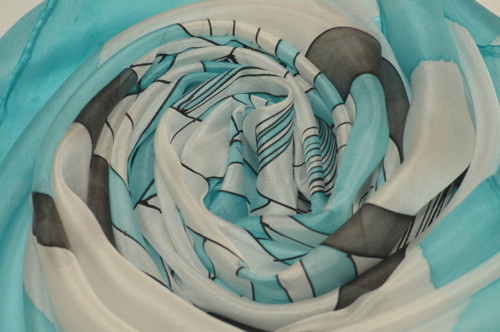 Hedvábný šátek 90x90cm. — foto 1