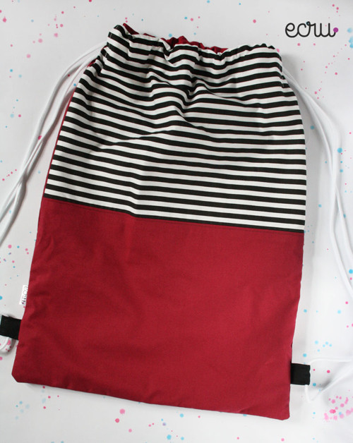 Oboustranný stahovací batůžek Stripes — foto 1