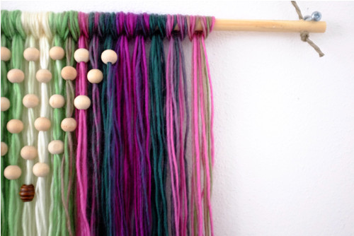 Macramé tapestry - Purple beads — foto 1