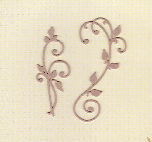 Ornamenty rostlinné z pěnovky - sv. hnědé (4 ks)